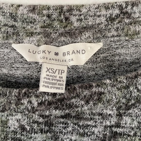 Lucky Brand Long Puffed Sleeve Knit Sweater Top Crew Neck Viscose Soft Comfy - Picture 9 of 15